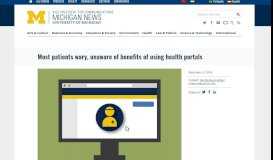 
							         Most Patients Wary, Unaware of Benefits of Using Health Portals ...								  
							    