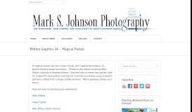 
							         Motion Graphics 44 – Magical Portals | Mark S. Johnson Photography								  
							    