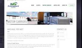 
							         Motor Carriers – IMS Transport								  
							    