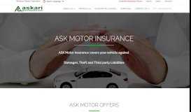 
							         Motor Insurance - AGICO - askari general insurance co.ltd								  
							    