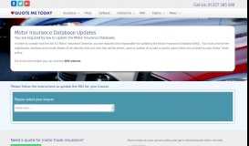 
							         Motor Insurance Database Update | Quote Me Today								  
							    