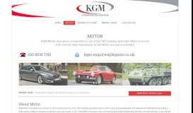 
							         Motor - KGM Underwriting Services								  
							    