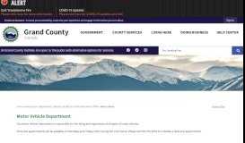 
							         Motor Vehicle Department | Grand County, CO - Official Website								  
							    