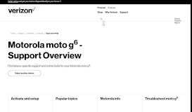 
							         Motorola moto g6 - Support Overview Apps & Widgets | Verizon Wireless								  
							    