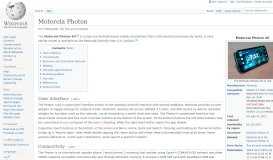 
							         Motorola Photon - Wikipedia								  
							    