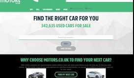 
							         Motors.co.uk - buy and sell new & used cars safely								  
							    