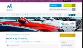 
							         Motorway Direct Plc - The Motor Ombudsman								  
							    
