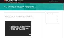 
							         MOTO/Virtual Account Merchants - PaymentSense Developers Portal								  
							    