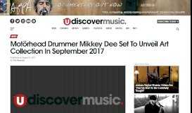 
							         Motörhead Drummer Mikkey Dee Set To Unveil Art Collection In ...								  
							    