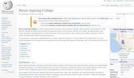 
							         Mount Aspiring College - Wikipedia								  
							    