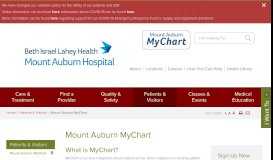
							         Mount Auburn MyChart - Mount Auburn Hospital								  
							    