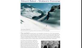 
							         Mount Baker - Watson's Traverse - by Lowell Skoog								  
							    