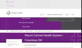 
							         Mount Carmel Health System - Columbus OH - Trinity Health, Livonia ...								  
							    