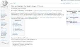 
							         Mount Diablo Unified School District - Wikipedia								  
							    