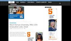 
							         Mount Kenya University, MKU 15th Graduation Lists: 2018 - Explore ...								  
							    