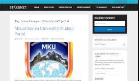 
							         mount kenya university staff portal | Starbinet								  
							    
