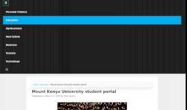 
							         Mount Kenya University student portal - Urban Kenyans								  
							    