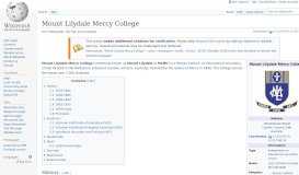 
							         Mount Lilydale Mercy College - Wikipedia								  
							    
