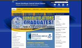 
							         Mount Markham Central School District / Homepage								  
							    