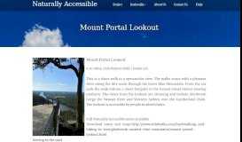 
							         Mount Portal Lookout – Naturally Accessible								  
							    