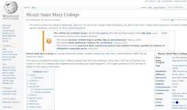 
							         Mount Saint Mary College - Wikipedia								  
							    