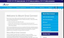 
							         Mount Sinai Connect - The Mount Sinai Hospital | Mount Sinai - New ...								  
							    