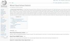 
							         Mount Sinai School District - Wikipedia								  
							    