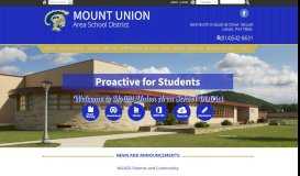 
							         Mount Union Area School District: Home								  
							    