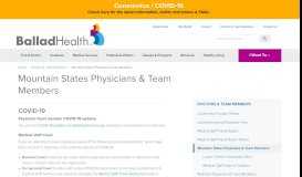 
							         Mountain States Physicians & Team Members | Ballad Health								  
							    