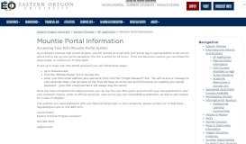 
							         Mountie Portal Information - Eastern Oregon University								  
							    
