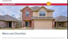 
							         Move Out Checklist - Camillo Properties								  
							    