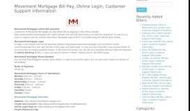 
							         Movement Mortgage Bill Pay, Online Login, Customer Support ...								  
							    