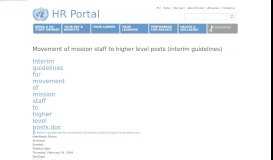 
							         Movement of mission staff to higher level posts (interim ... - HR Portal								  
							    