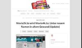 
							         Movie2k.to wird Movie4k.to: Unter neuem Namen in altem Gewand - t3n								  
							    