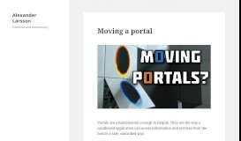 
							         Moving a portal – Alexander Larsson - GNOME Blogs								  
							    
