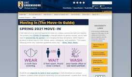 
							         Moving In (The Move-In Guide) - Housing and Residence Life at UNCG								  
							    