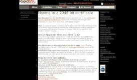 
							         Moving to a 2048-bit certificate - RapidSSL								  
							    