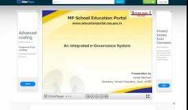 
							         MP School Education Portal An integrated e-Governance System ...								  
							    