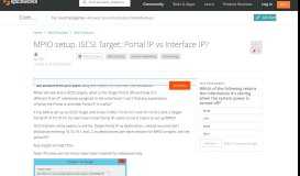 
							         MPIO setup. iSCSI Target: Portal IP vs Interface IP? - Best ...								  
							    