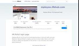 
							         Mployee.ifbhub.com website. HR Portal login page.								  
							    