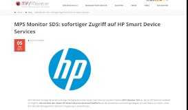 
							         MPS Monitor SDS: sofortiger Zugriff auf HP Smart Device Services ...								  
							    