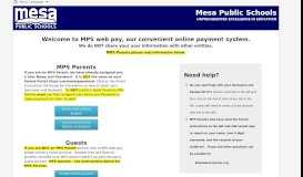 
							         MPS web pay - Mesa Public Schools								  
							    
