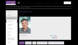 
							         Mr John Pal | The University of Manchester - Research Explorer								  
							    