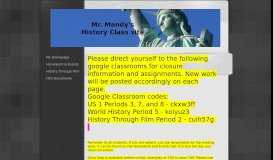 
							         Mr. Mandy's History Class site - My Homepage - Powered By ...								  
							    