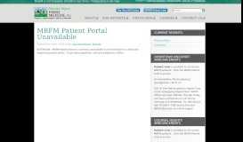
							         MRFM Patient Portal Unavailable – Mountain Region Family Medicine								  
							    