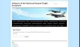 
							         (MRO) FROM - Alliance of Air National Guard Flight Surgeons								  
							    