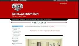 
							         Mrs. Chaney - Estrella Mountain Elementary School								  
							    