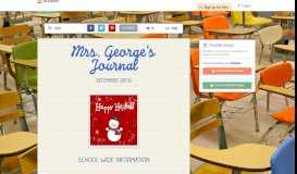 
							         Mrs. George's Journal | Smore Newsletters								  
							    