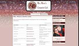 
							         Mrs. Moon's Useful Links - Mrs. Moon's Lab - Google Sites								  
							    