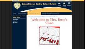 
							         Mrs. Rose / Welcome - General Brown Central School District								  
							    